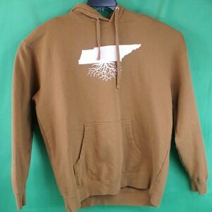WYR Clothing Tennessee Roots Graphic Hoodie Brown Mens 2XL Pullover Sweatshirt
